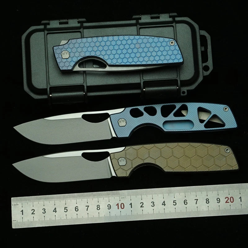 LEMIFSHE 154CM Steel Titanium Alloy Folding Pocketknife