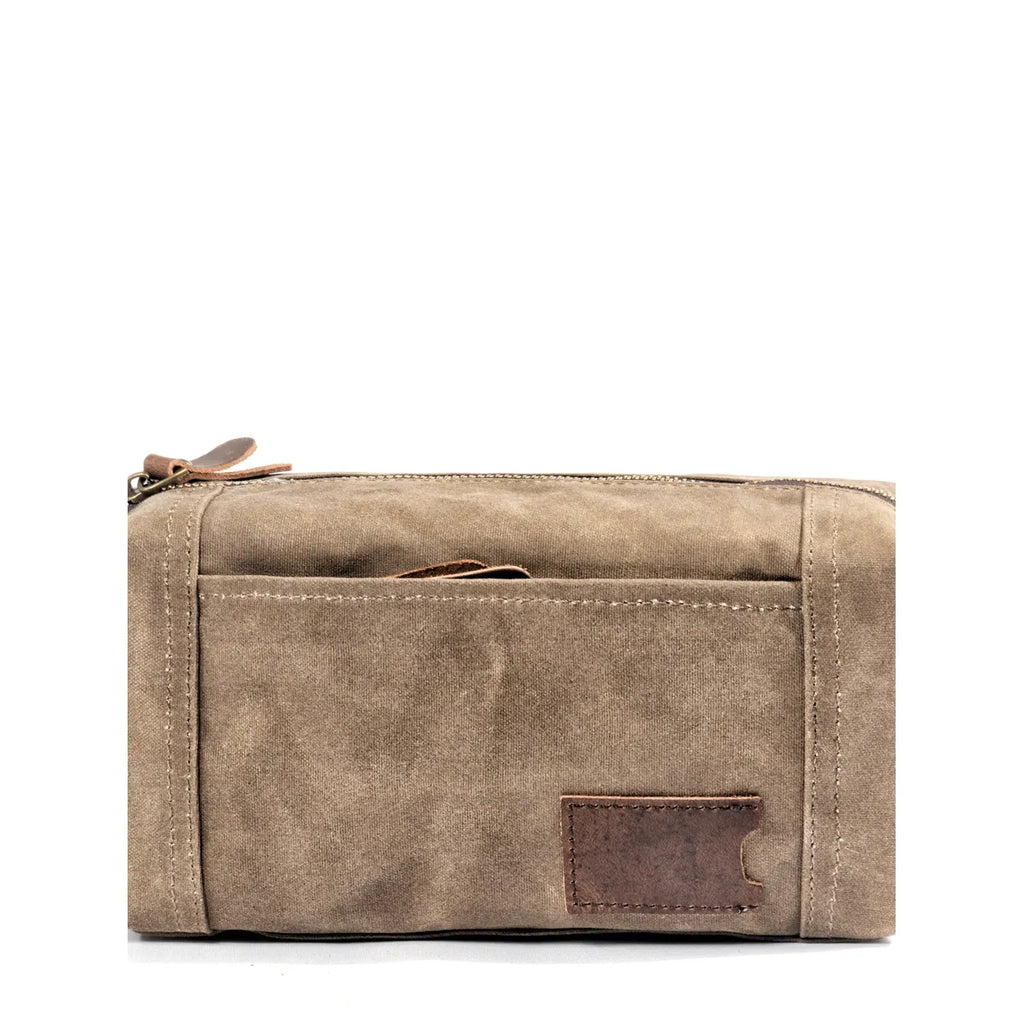 Vintage Waterproof Oilskin Canvas Organizer Clutch