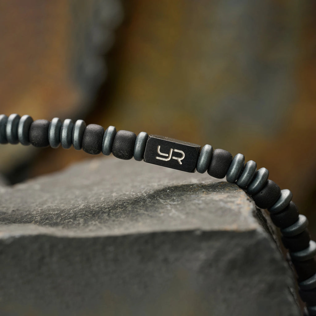 Nightstalker Men's Black 4mm Titanium-Steel Bracelet