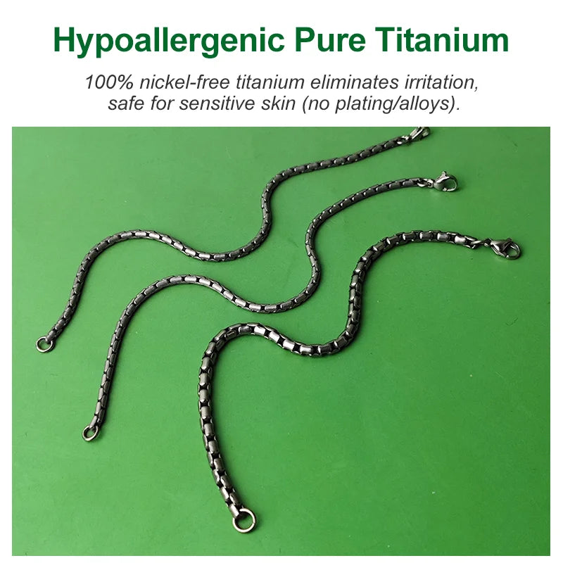 Women's Hypoallergenic Titanium Box Chain Braceletigma