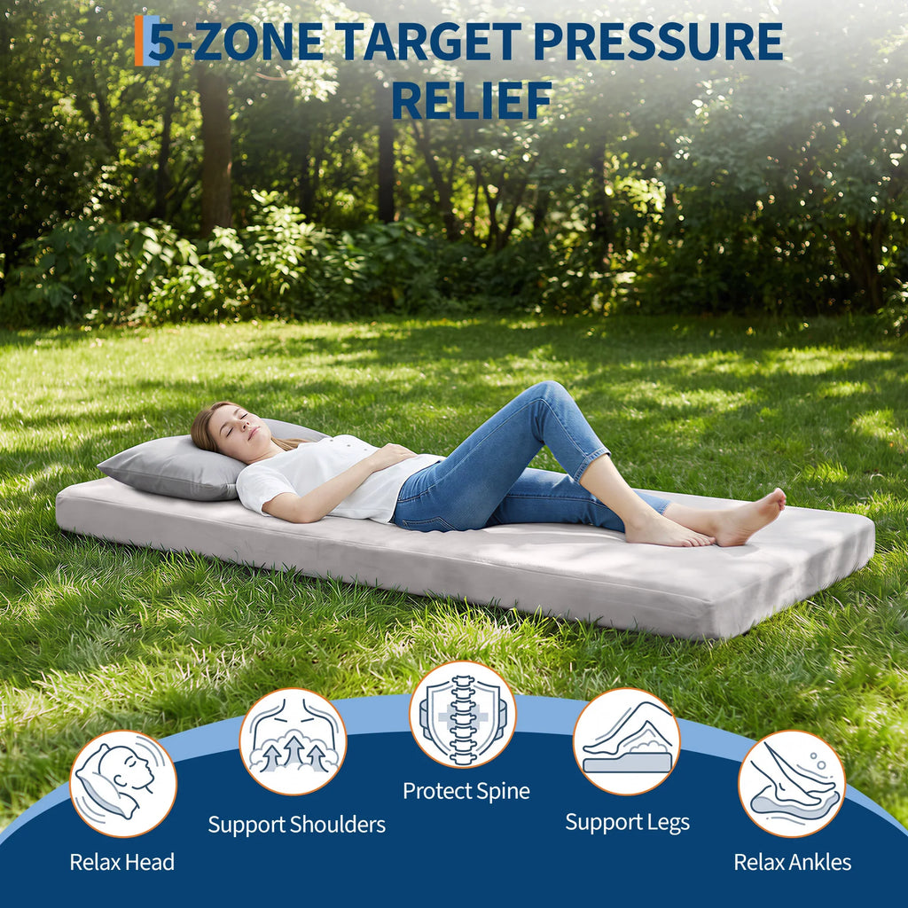 Portable 3-Inch Gel-Infused Memory-Foam Camping Mattress