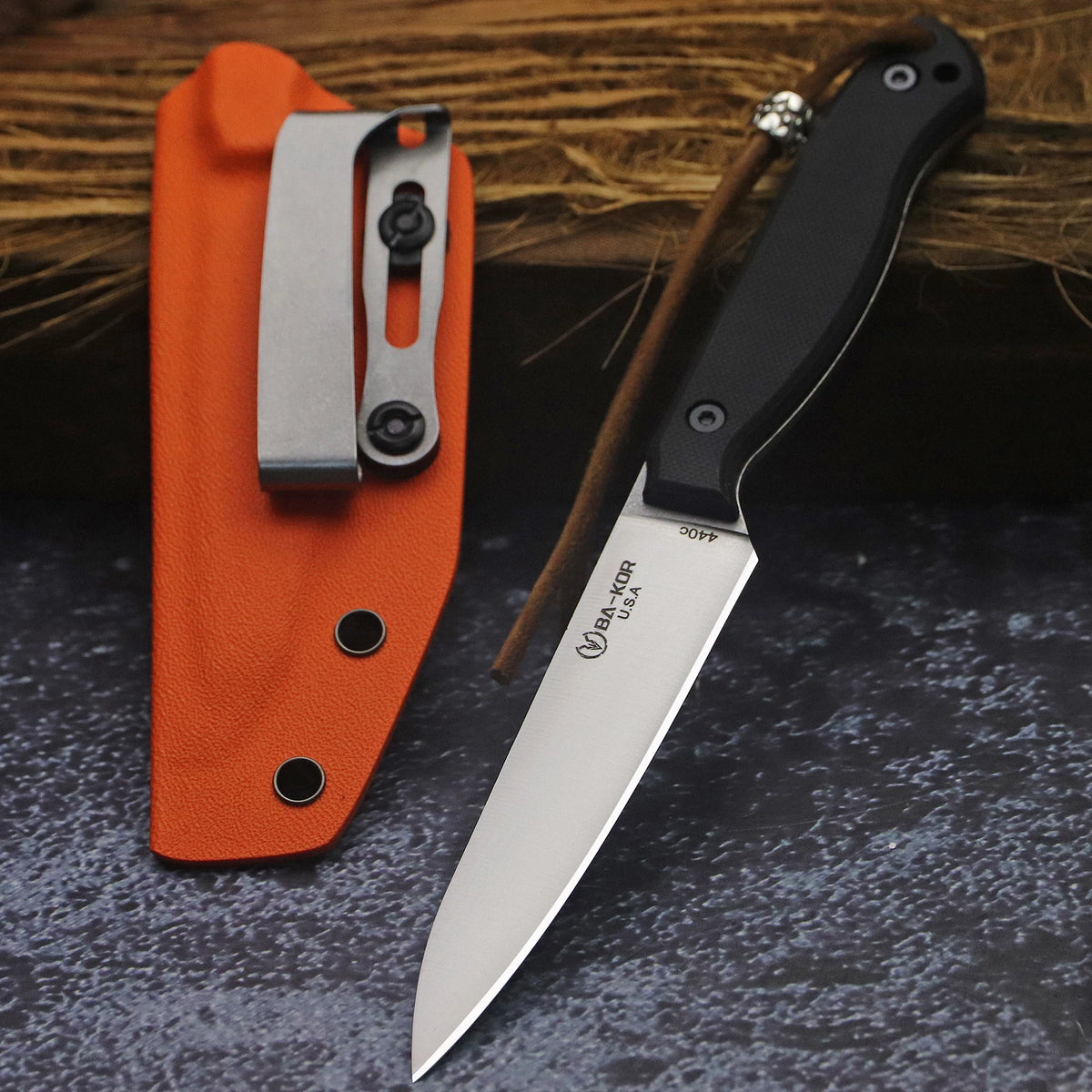 440C Stainless Steel FullTang Outdoor Knife Sheath