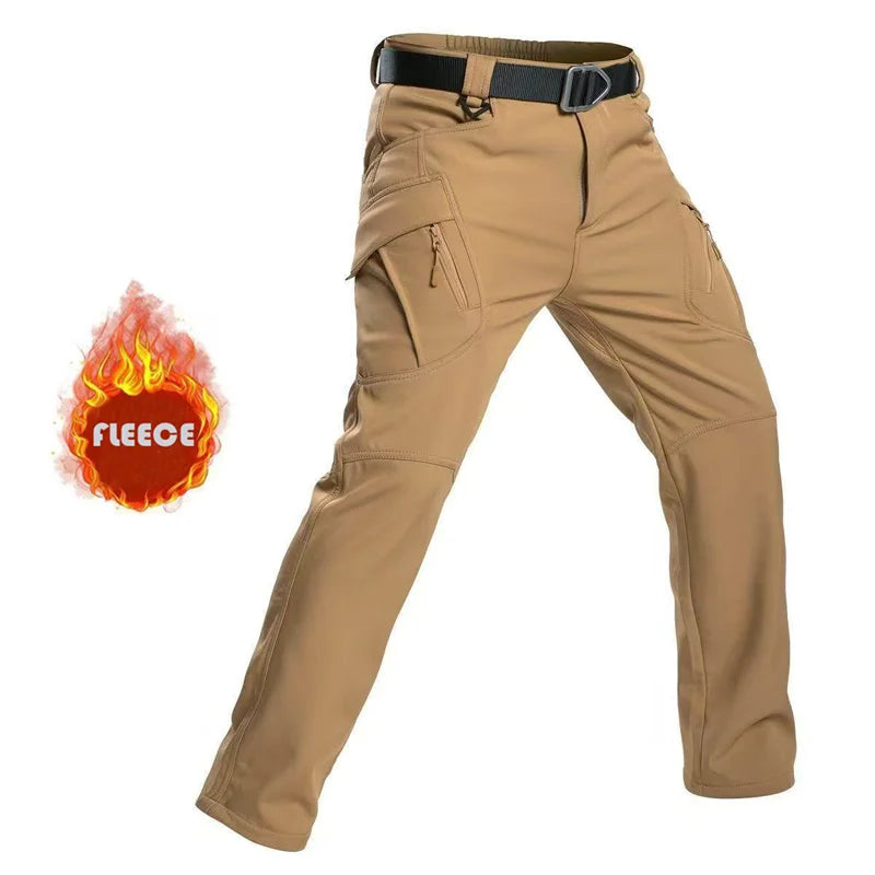 Men's Winter Waterproof Fleece-Lined Cargo Pants