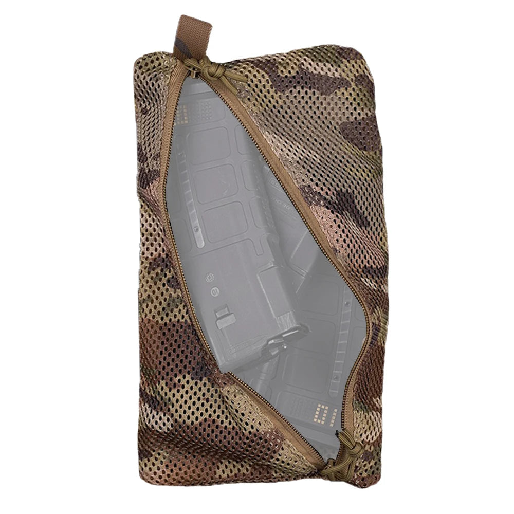 Camouflage Mesh Storage Pouch 6x12-Inch Organizers