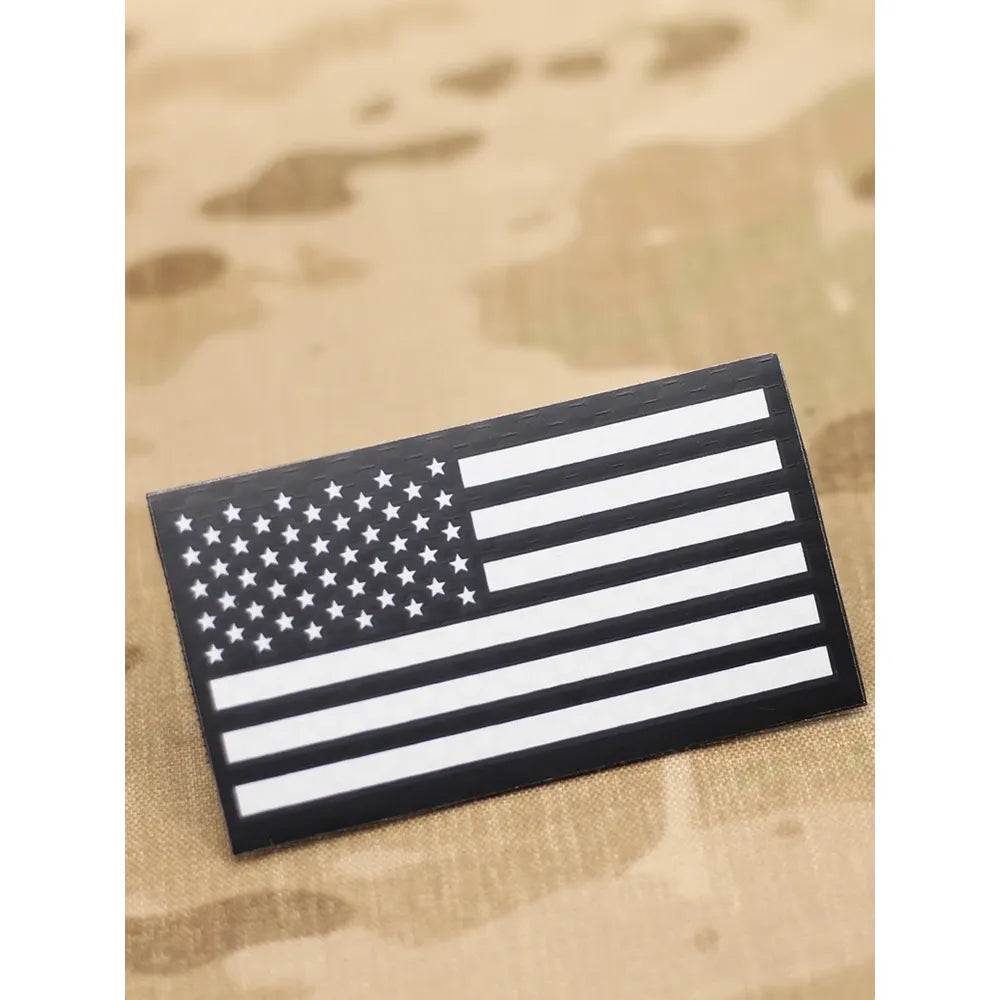 American Flag Infrared Hook-and-Loop Patch 2x3.5-Inch