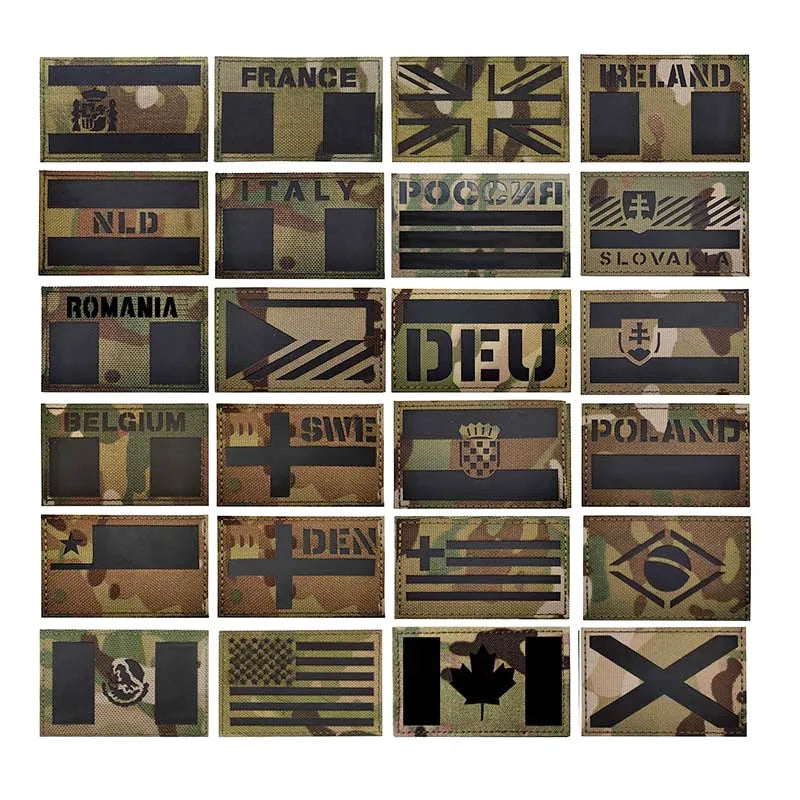 Infrared Reflective Camouflage National Flag Patches