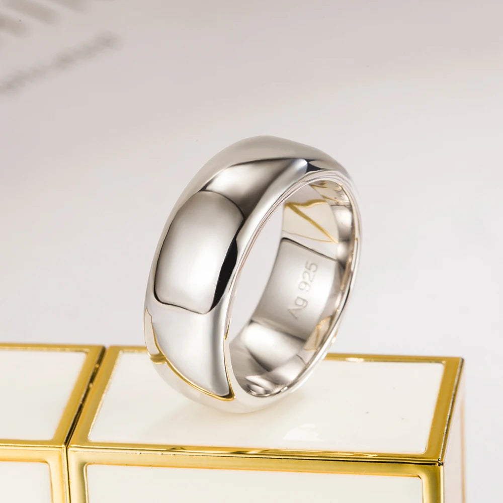 Personalized Engraved Minimalist Sterling Silver Name Ring