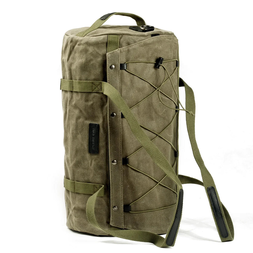 Vintage Motorcycle Rear Canvas Touring Luggage Saddlebags