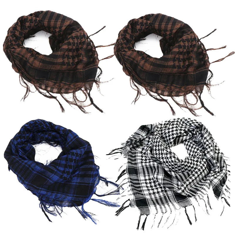 ExtraLarge CottonLinen Outdoor Hiking Scarf 100x100cm