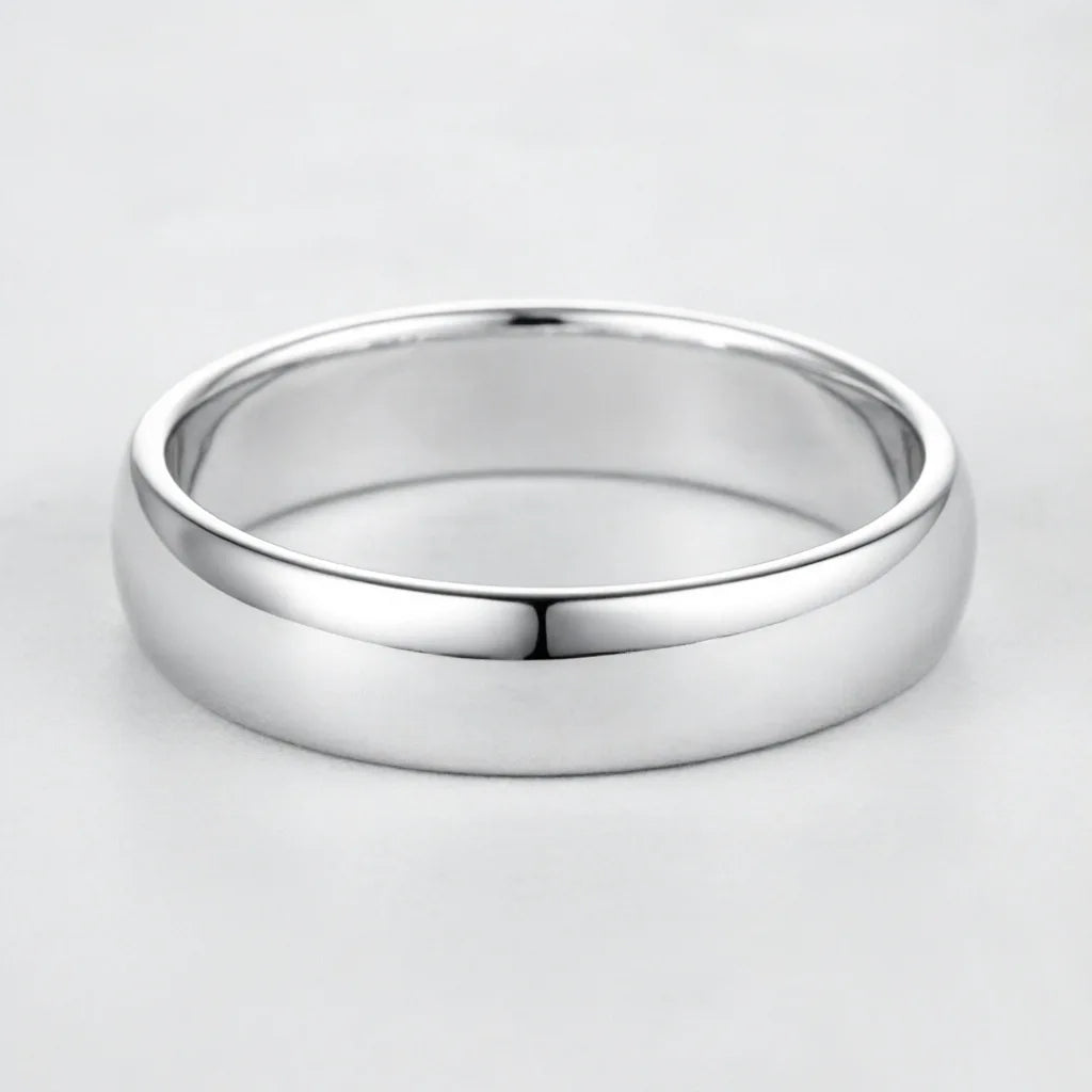 Sterling Silver Polished Dome Shaped Statement Band