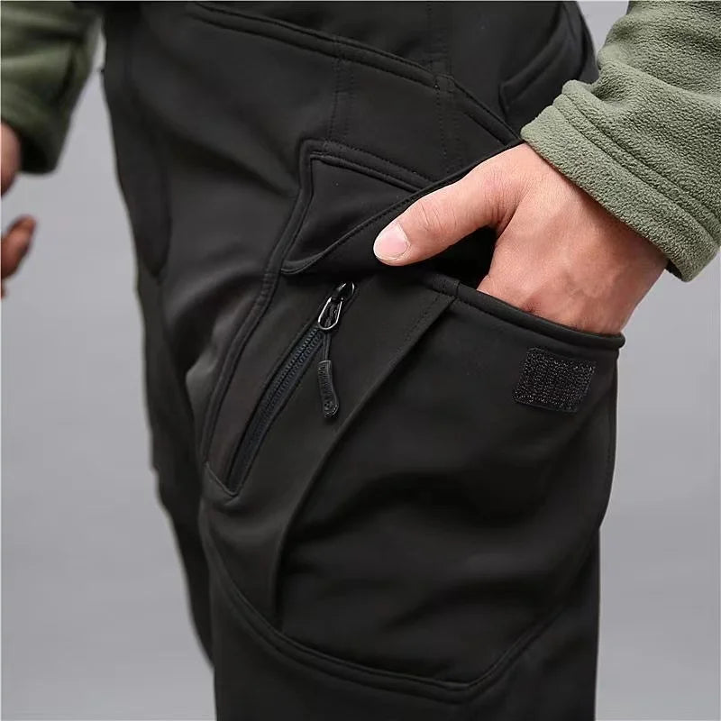 Men's Winter Waterproof Fleece-Lined Cargo Pants