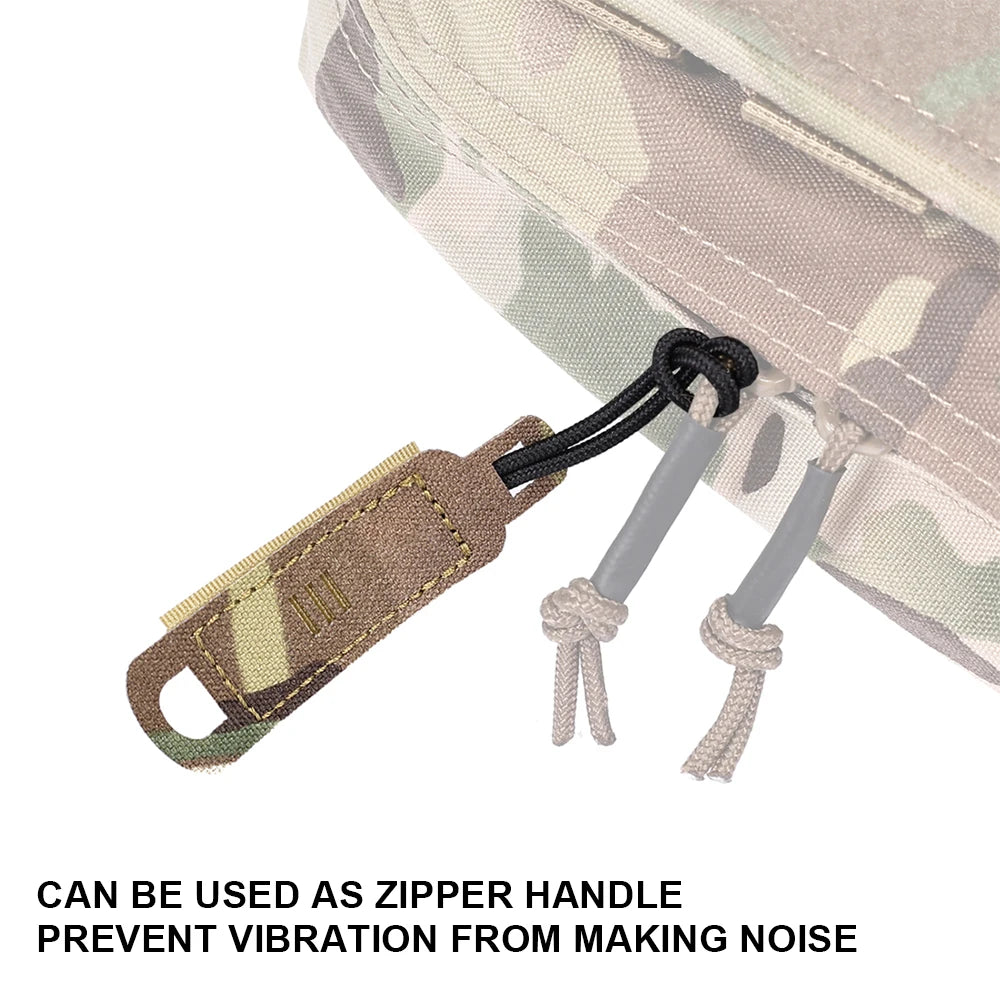 Tactical Nylon Backpack Zipper Pulls Hookloop Accessory
