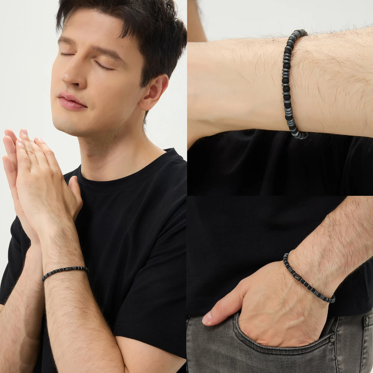 Nightstalker Men's Black 4mm Titanium-Steel Bracelet