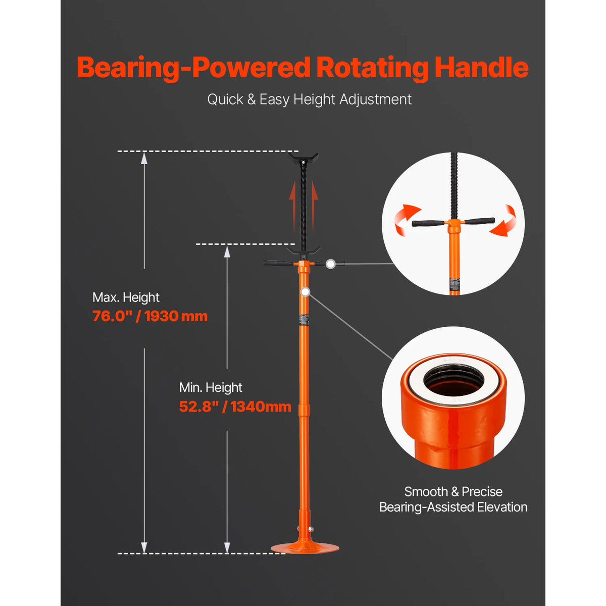 3/4-Ton Heavy-Duty Underhoist Automotive Support Stand