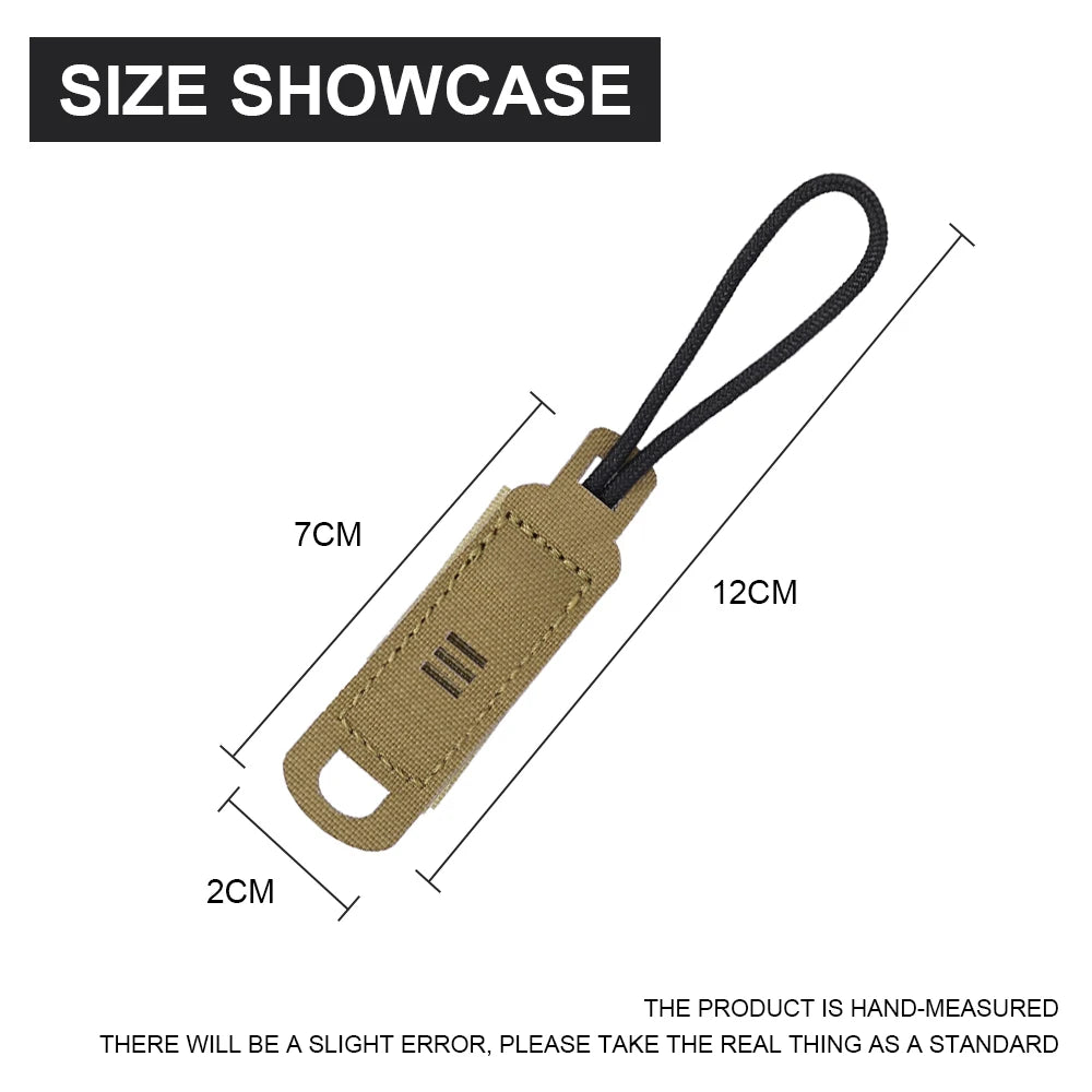 Tactical Nylon Backpack Zipper Pulls Hookloop Accessory