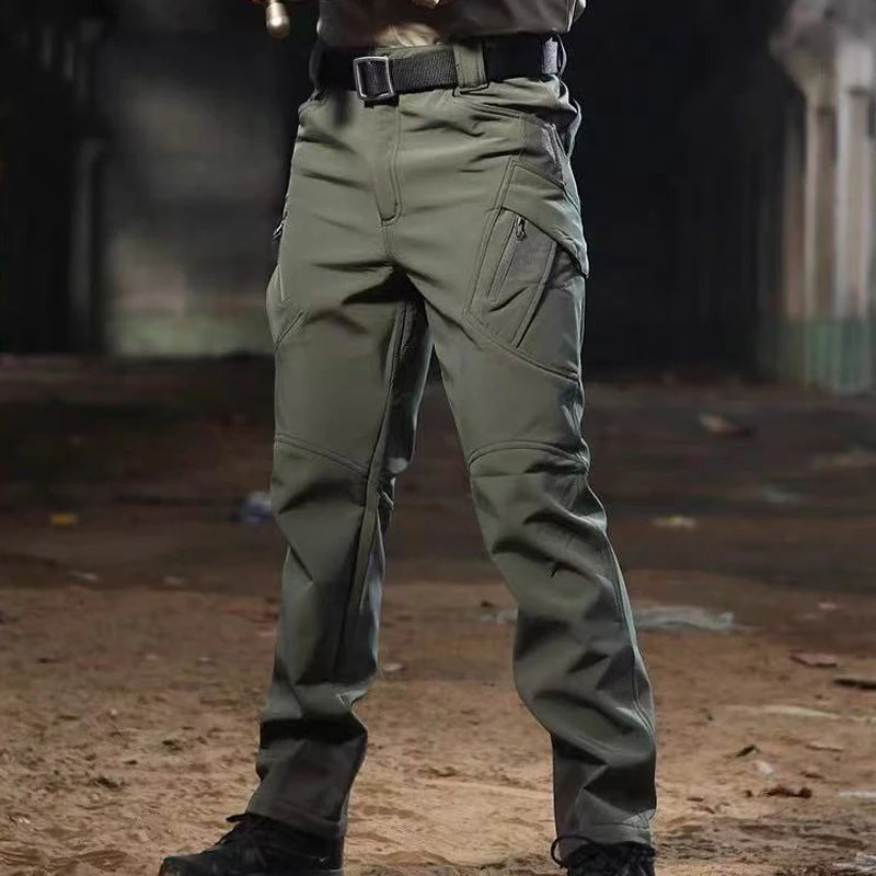 Men's Winter Waterproof Fleece-Lined Cargo Pants