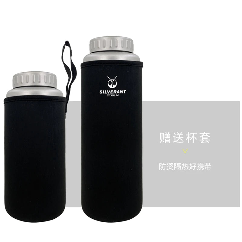 Pure Titanium Water-Coffee-Tea Single-Wall Bottles
