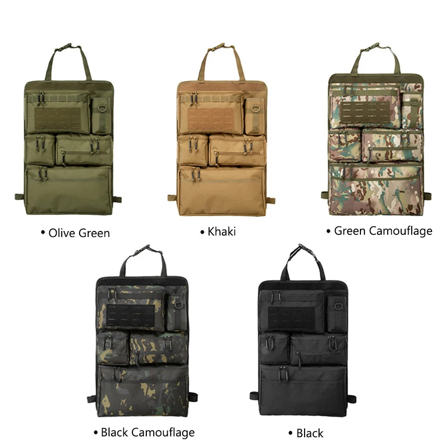 Multifunction 600D Tactical Car Back Seat Hanging Cargo Organizer