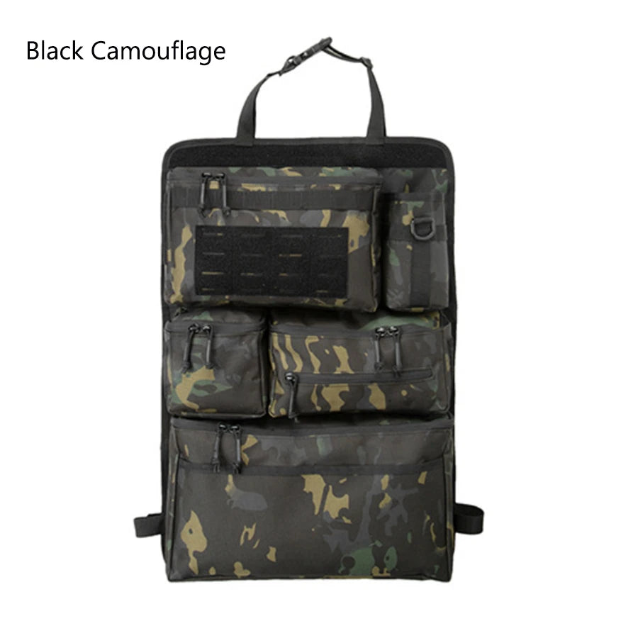 Multifunction 600D Tactical Car Back Seat Hanging Cargo Organizer