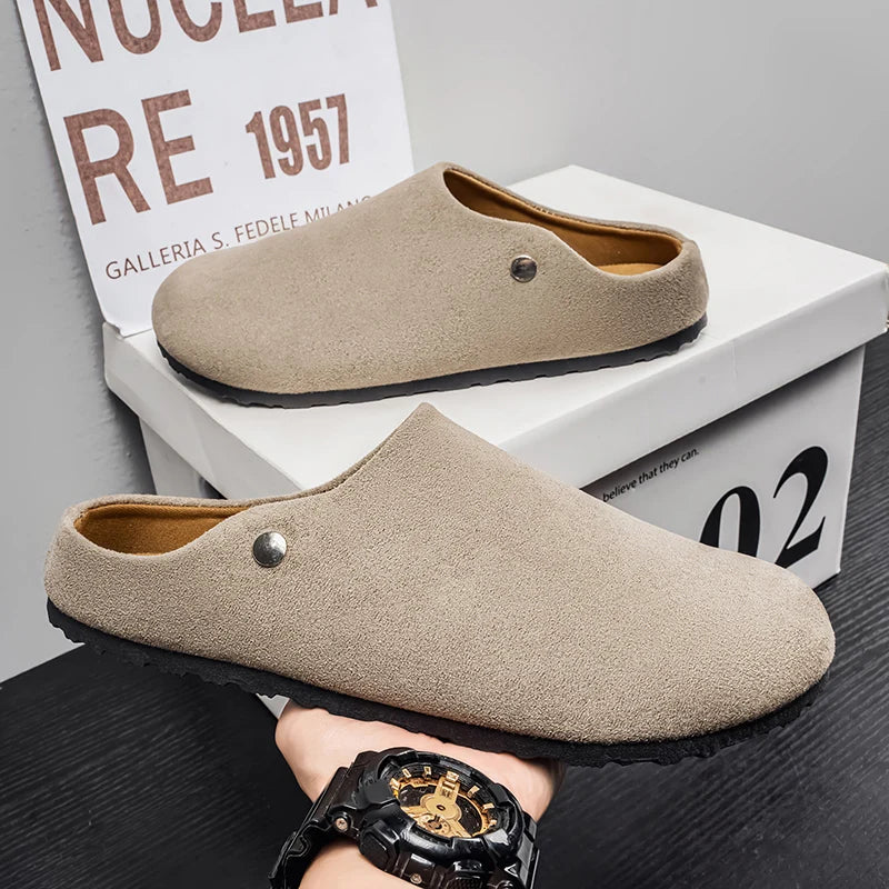 Artisanal Premium Suede Arch Support Cork Mules