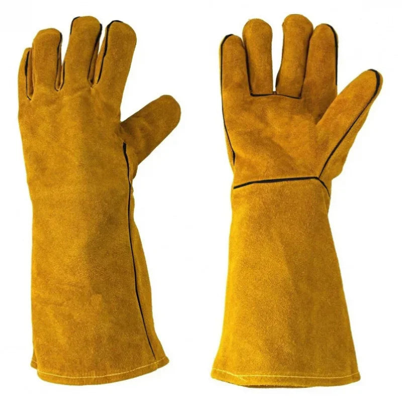 IndustrialGrade HeatResistant Welding Leather Gloves