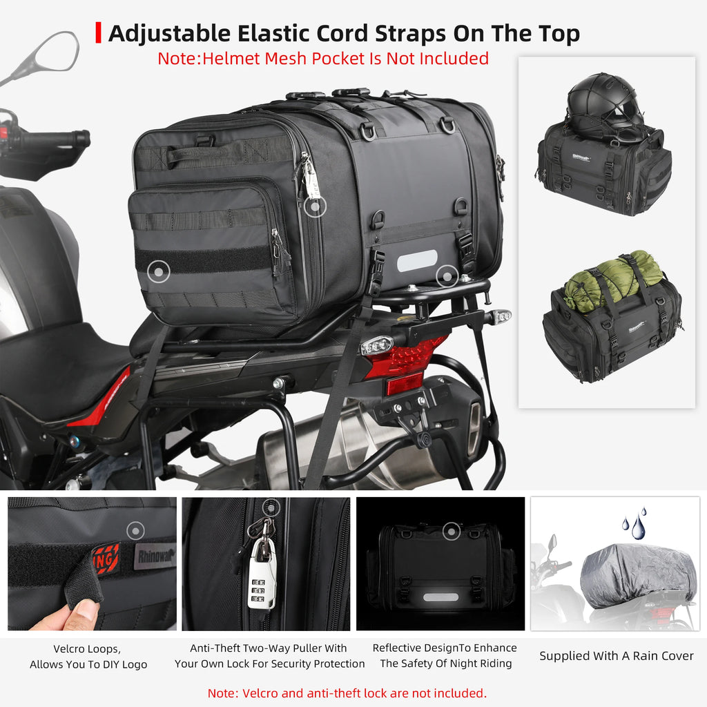 Premium Waterproof Expandable Motorcycle Luggage Bag