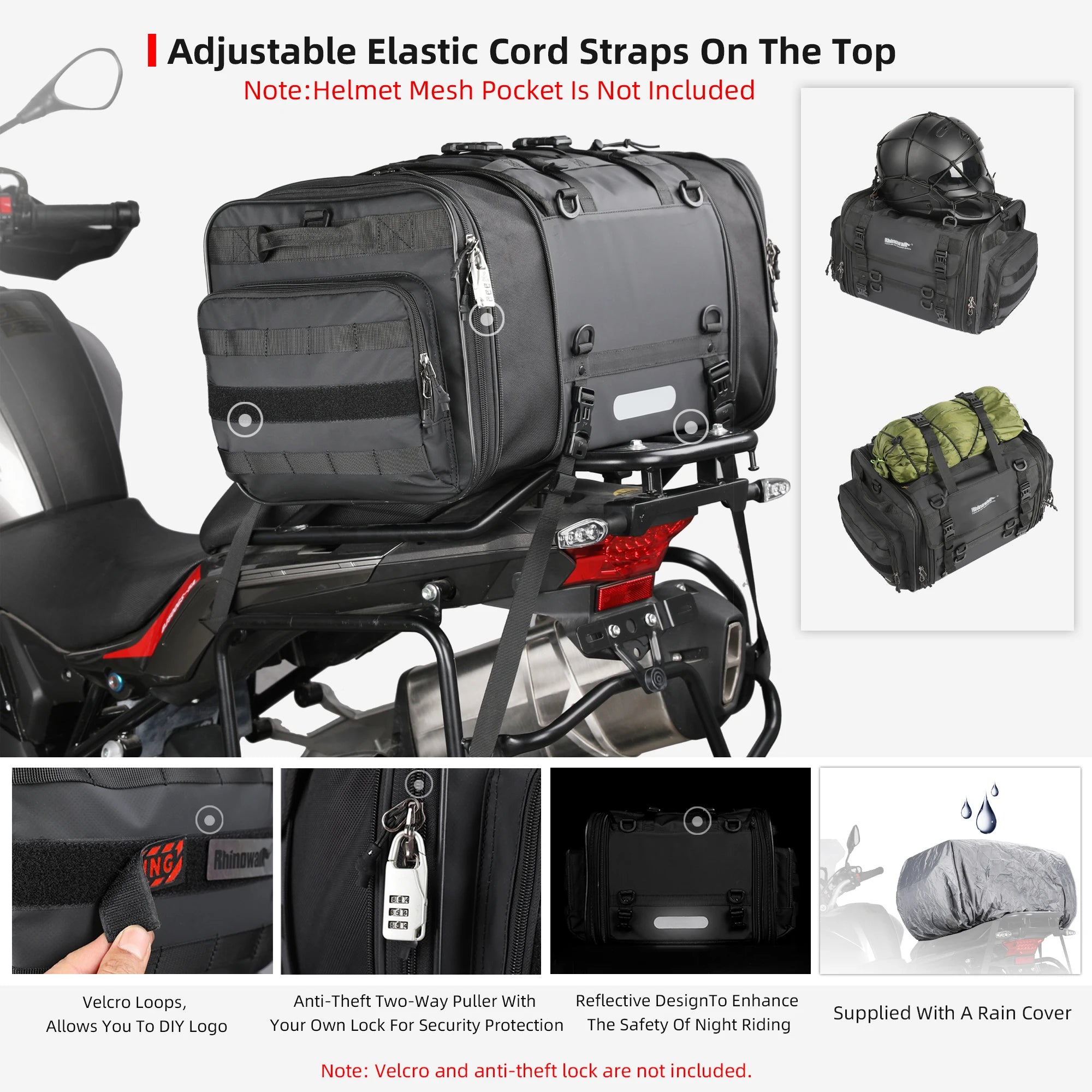 Premium Waterproof Expandable Motorcycle Luggage Bag