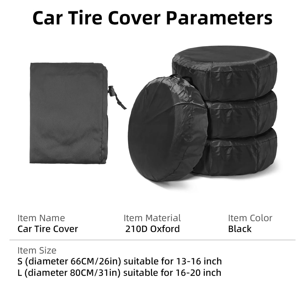 Spare Tire Cover Weatherproof Dustproof 13 20 Inch Polyester 4x4
