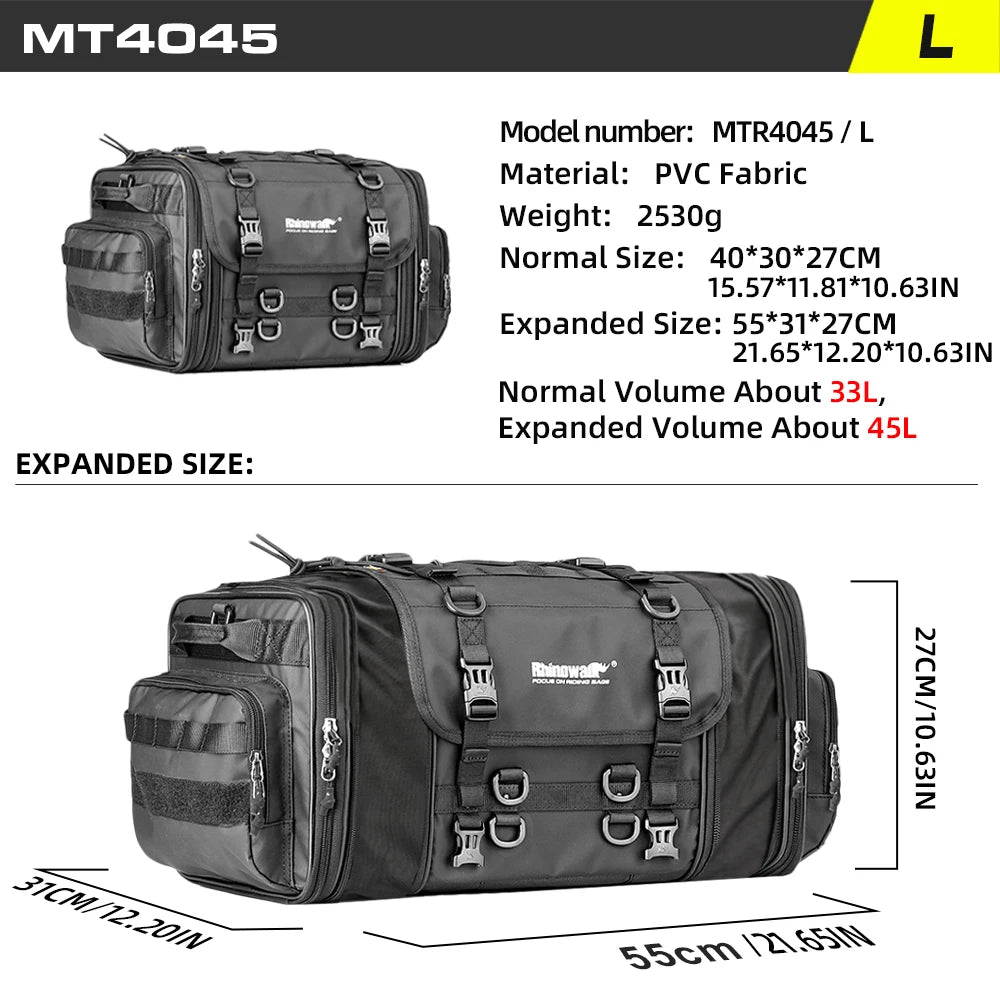 Premium Waterproof Expandable Motorcycle Luggage Bag