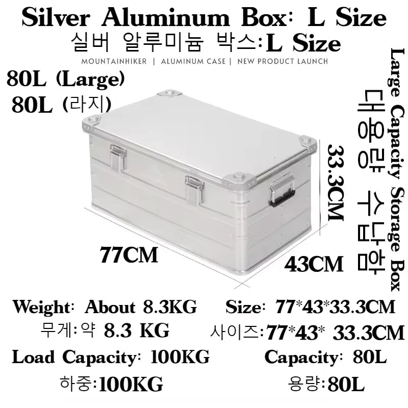 MountainHiker Aluminum Outdoor Storage Box 96LCapacity