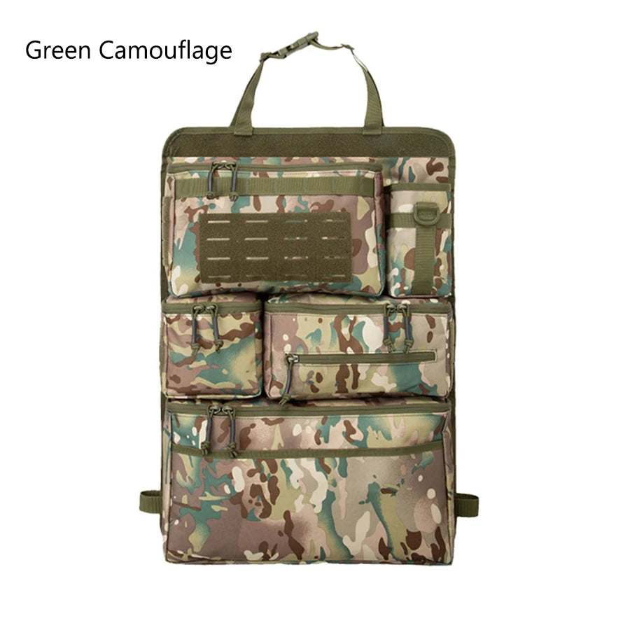 Multifunction 600D Tactical Car Back Seat Hanging Cargo Organizer