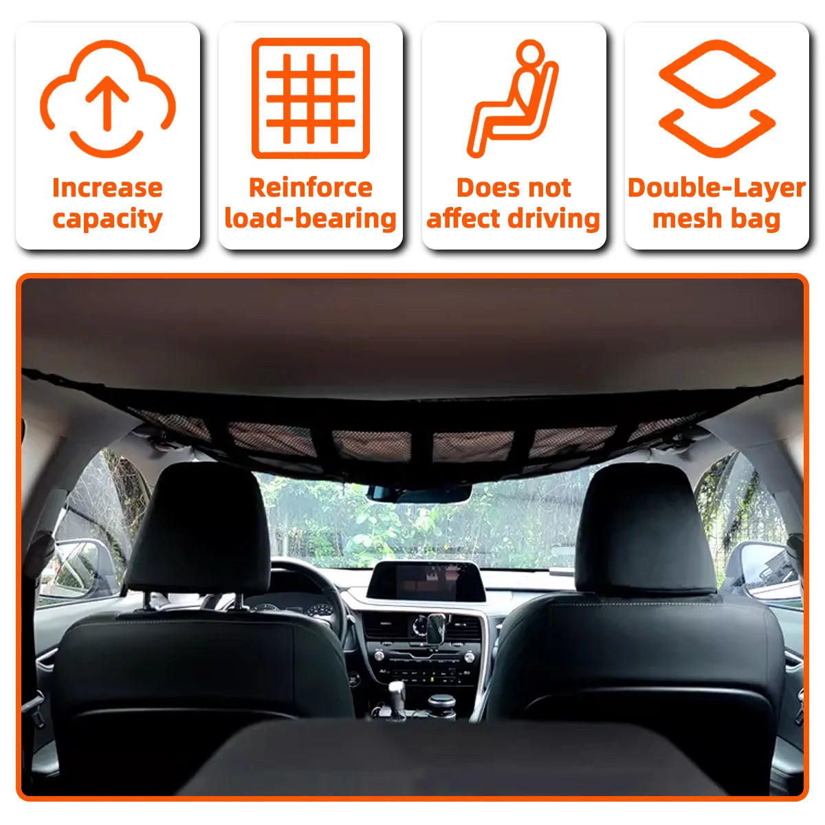Car Roof Cargo Net Storage Organizer