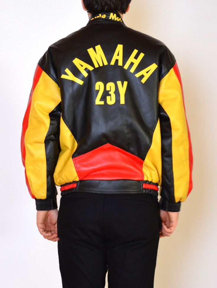 Vintage Racing Bomber Jacket with Bold Print