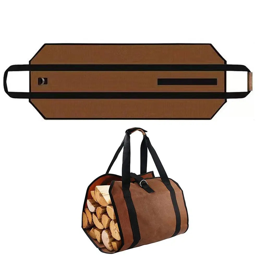Heavy Duty Waterproof Firewood Storage Bag Carrier Tote