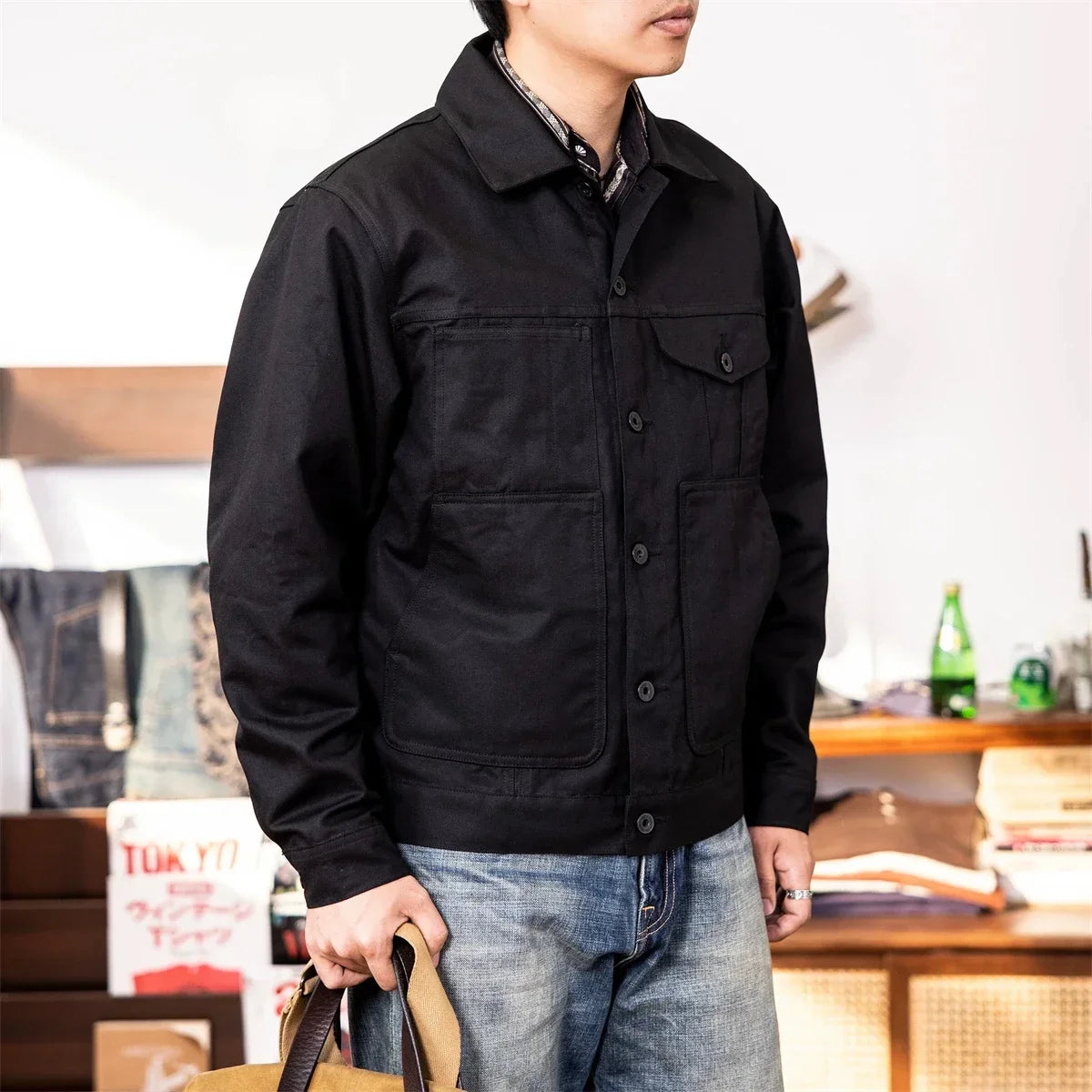 Red Tornado WaxedCanvas Cruiser Jacket Yellowstone