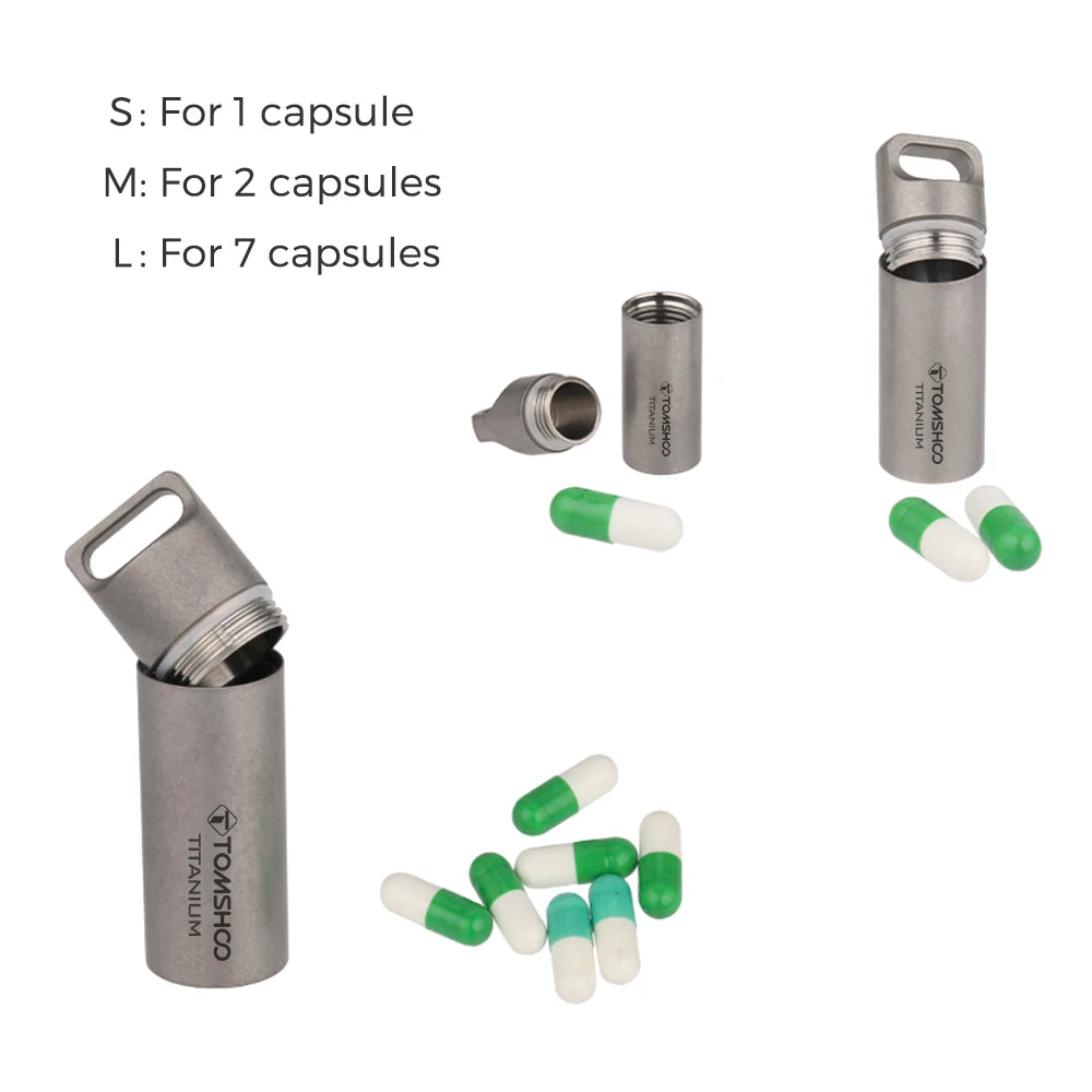 Advanced Titanium Waterproof Pill Dispenser Capsule