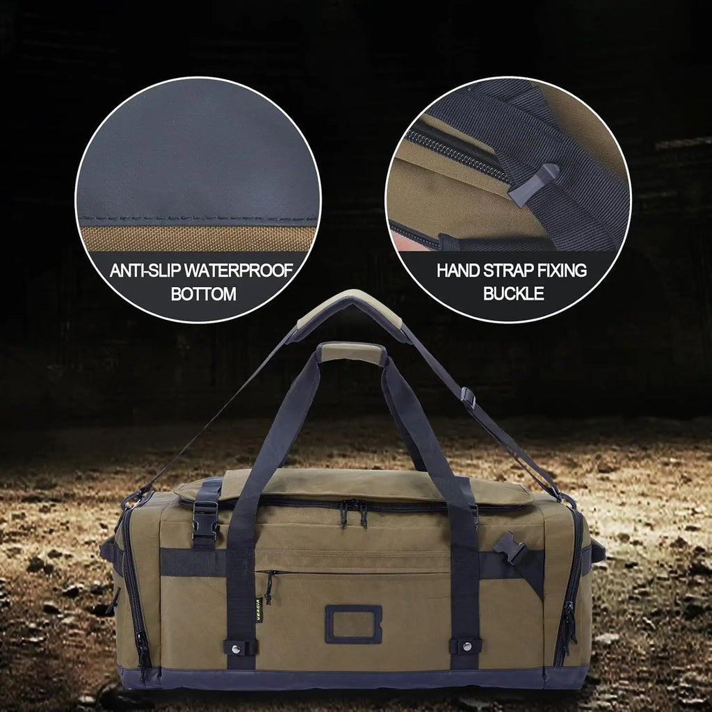 Foldable Heavy Duty Travel Duffle Bag With Shoe Pockets