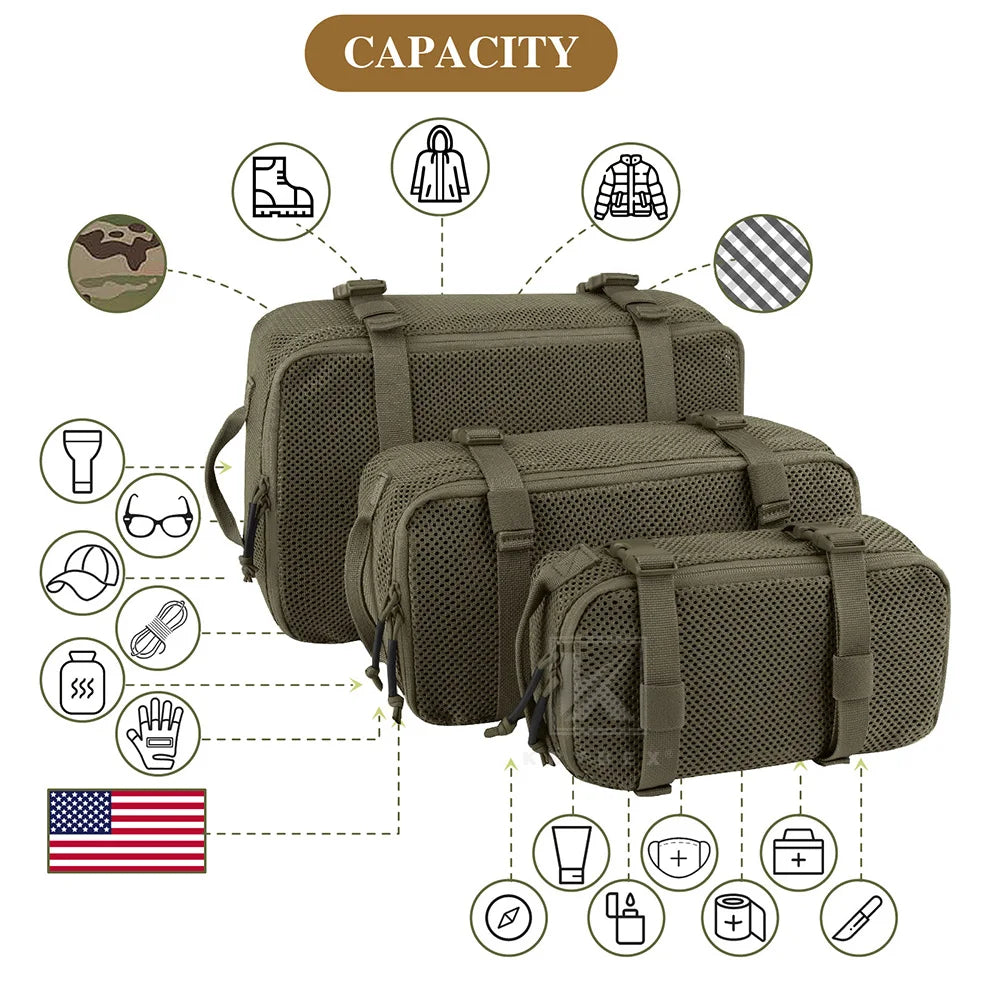 Krydex Tactical Modularized Mesh Pouch Storage Bags