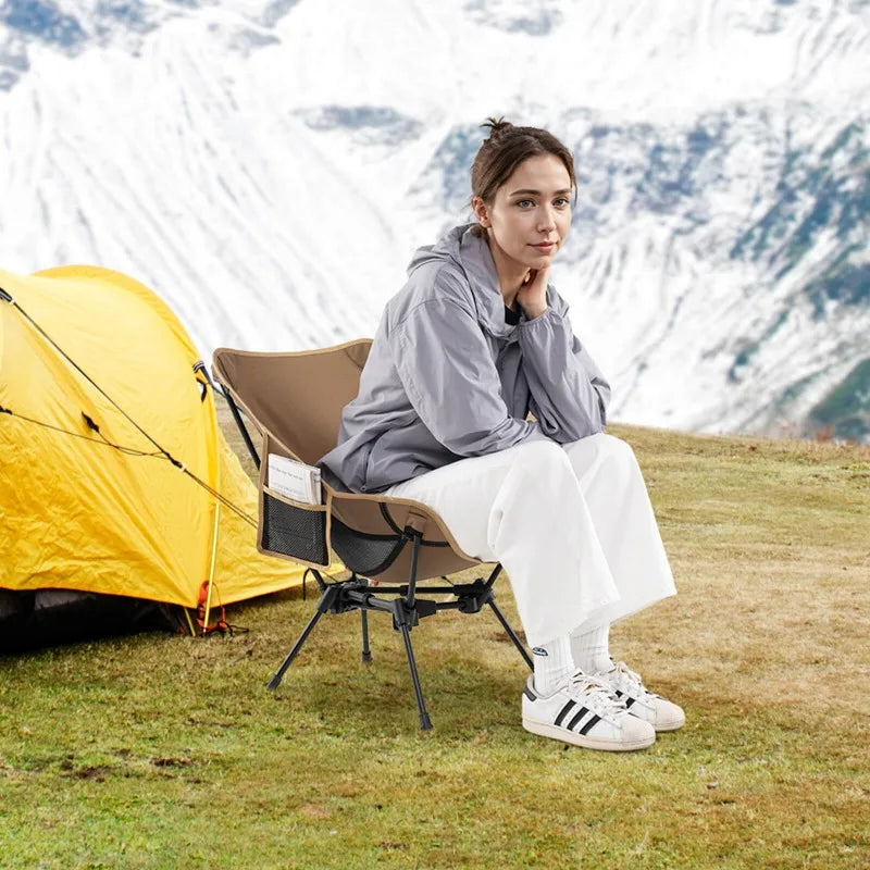 Ultra Lightweight Portable Triangular Aluminum Outdoor Folding Campchair