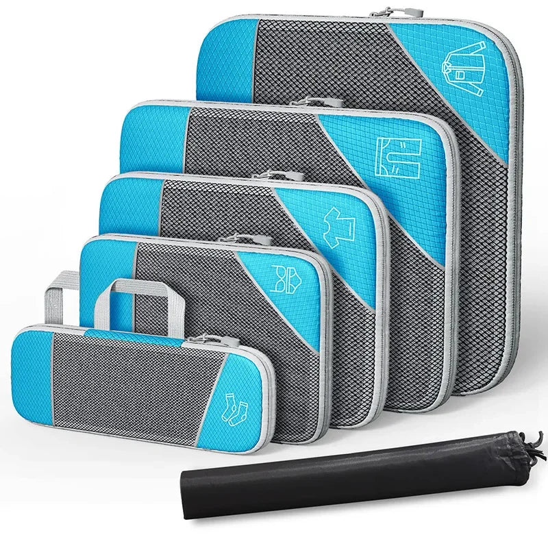 Premium Mesh Packing Cubes For Travel Luggage Organizer