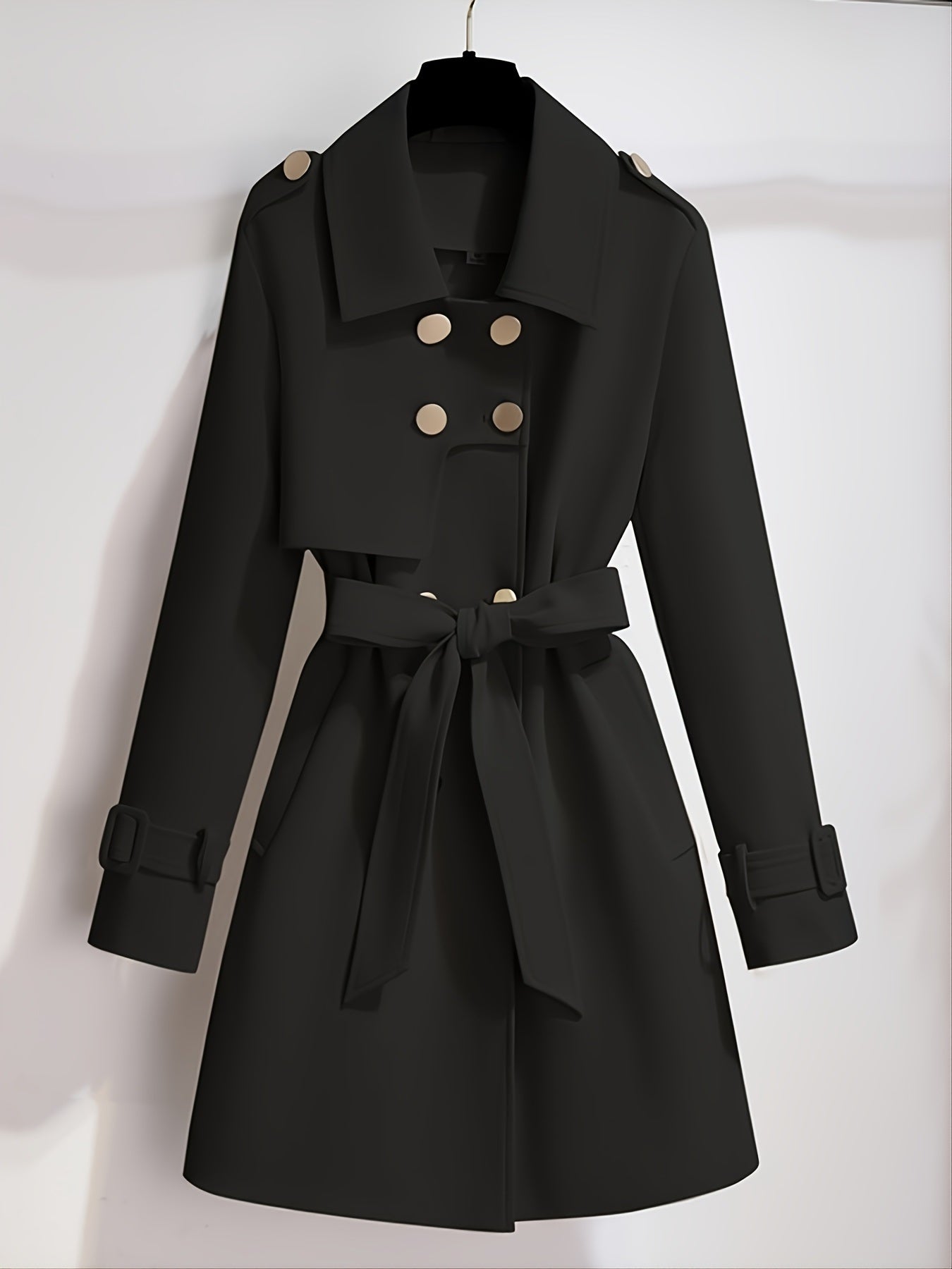 Elegant All-Season Button-Up Long Sleeve Coat