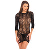 Rene Rofe Exotic Geometry Mini Dress Black S/M