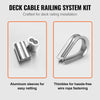 VEVOR Premium 1/16" Stainless Steel Wire Rope Kit with 80 Sleeves & 20 Thimbles, 7x7 Construction for Outdoor Use