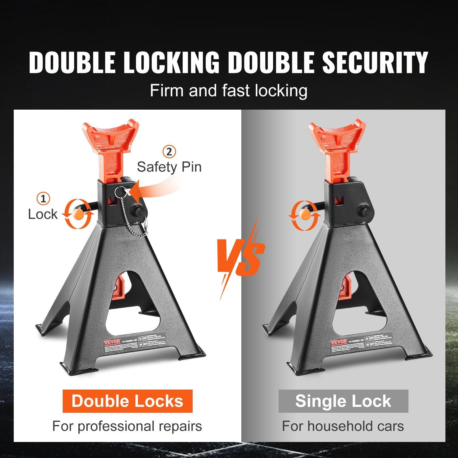 6 Ton Heavy-Duty Jack Stands