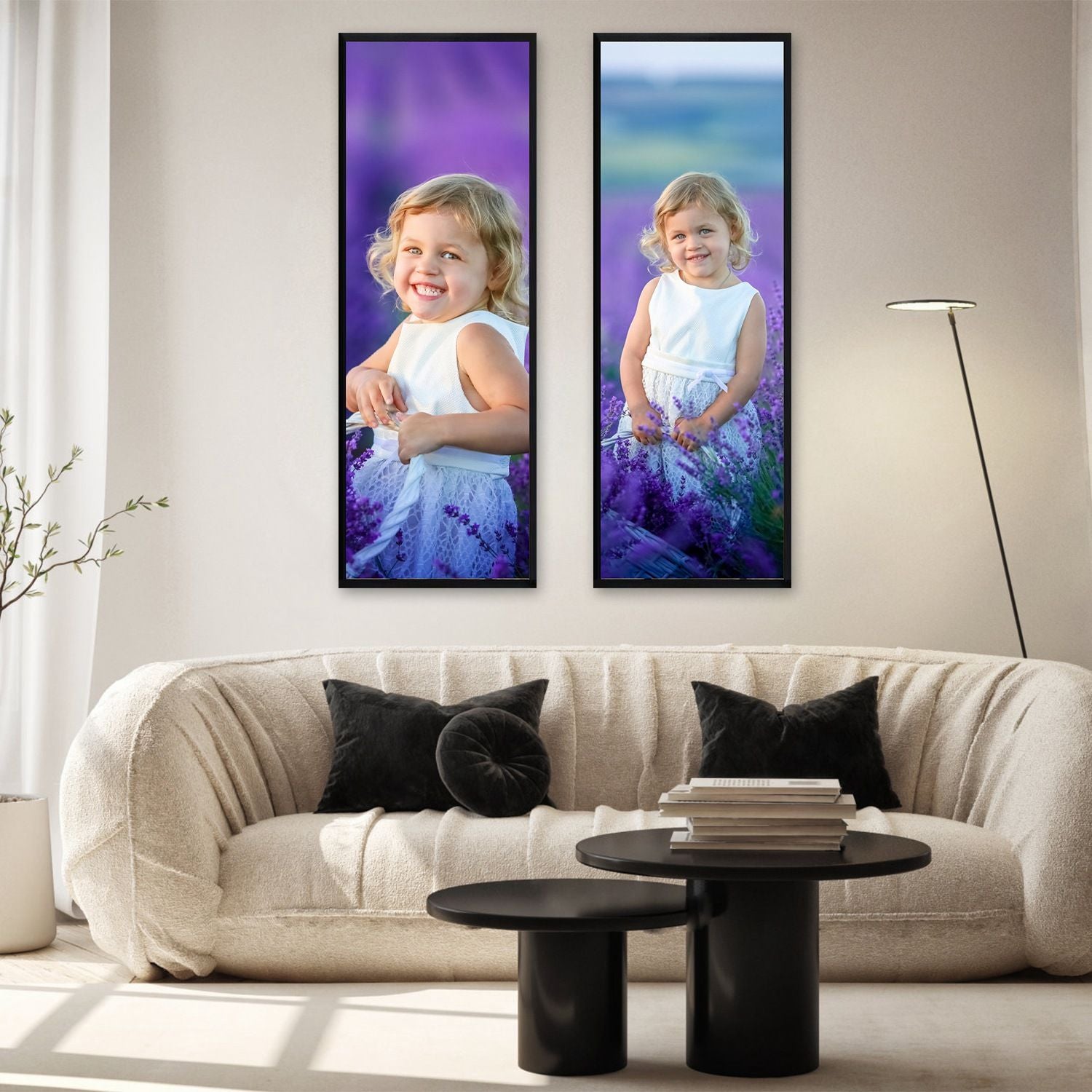 Dual Pack of Elegant 36.8x12.4 Inch Wall-Mount Picture Frames