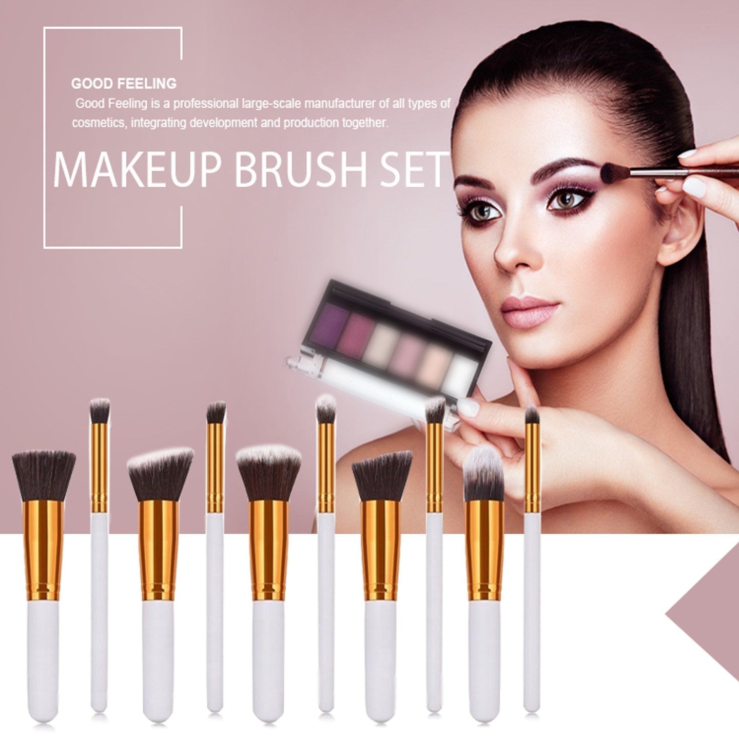 10 pcs makeup brush set