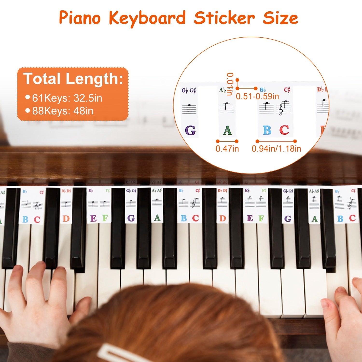 Piano Keyboard Stickers