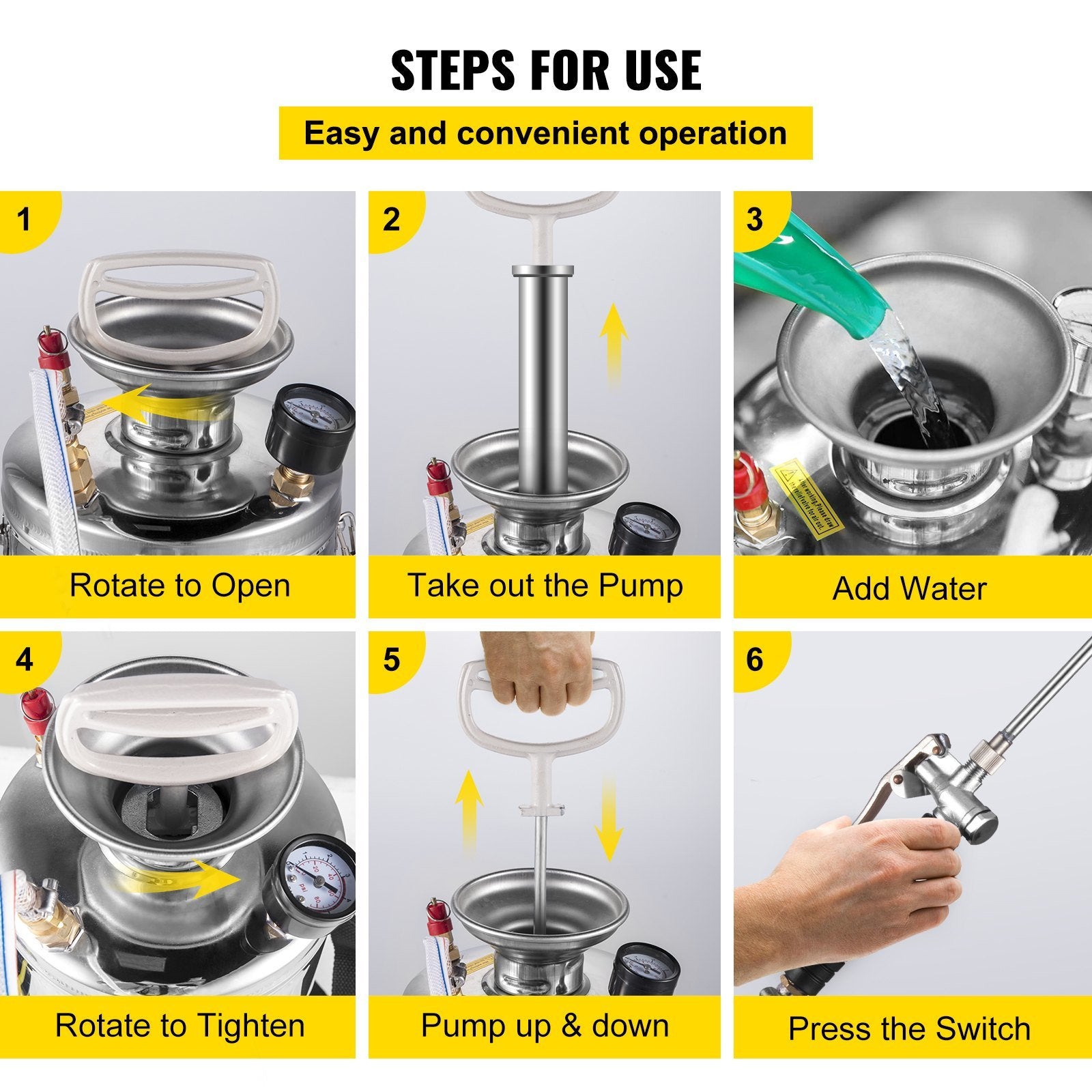 Versatile 1 Gallon Stainless Steel Sprayer