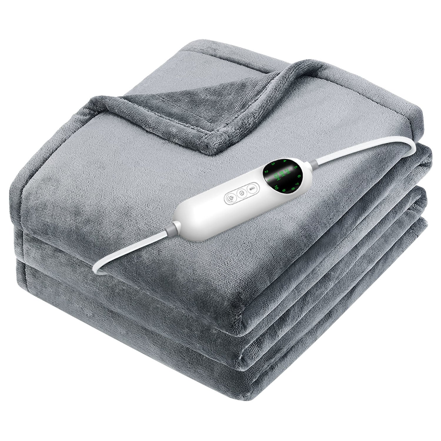 Plush Dual-Sized Electric Heating Throw Blanket