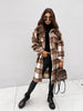 Chic Plaid Print Woolen Coats for Women